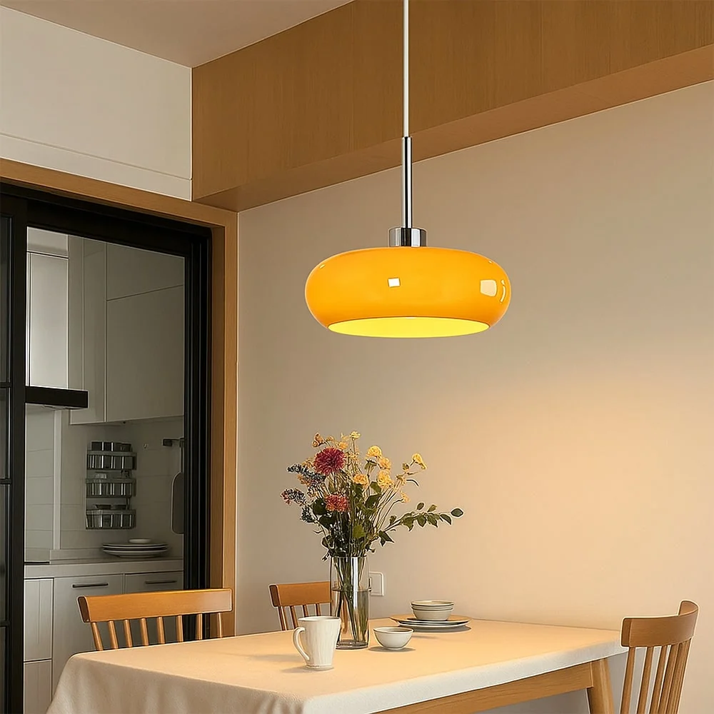 Modern Pendant Light Geometric Design Adjustable Glass Globes - Image 4